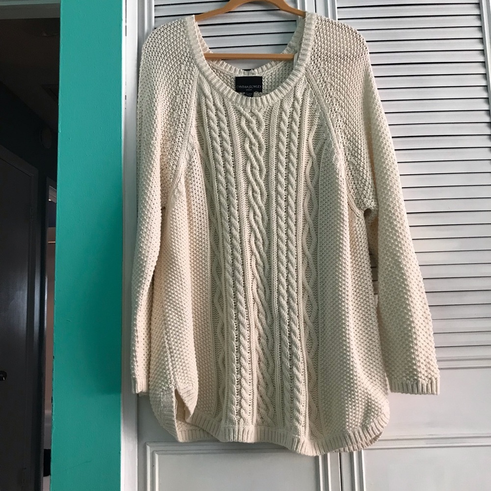 Cream Irish knit sweater